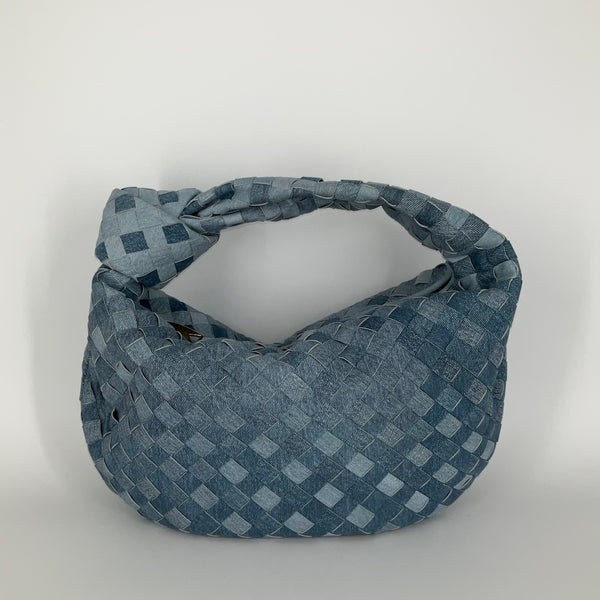 Bottega Veneta Large Jodie in Denim Effect Leather Bottega Veneta Large Jodie in Denim Effect Leather