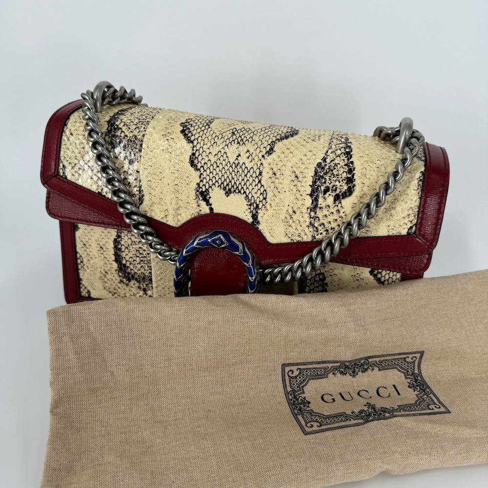 Gucci Dionysus Handbag in Natural Python